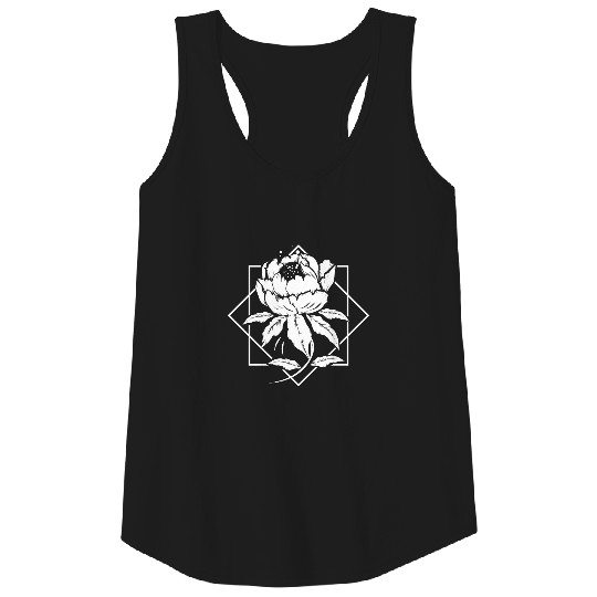 Flower Spring Peony Tattoo Design Gift Idea Tank Top