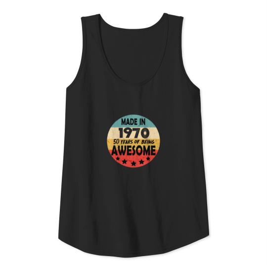 Vintage Made in 1970 50th birthday old Gift Tank Top