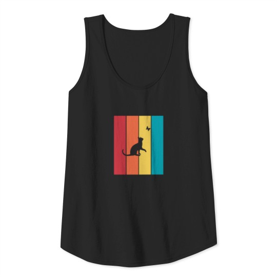 Beautiful cat and butterfly saying Tank Top