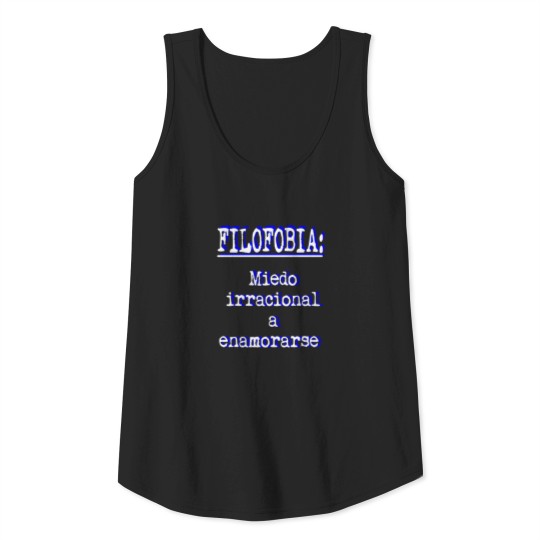 Discover Philophobia meaning definition idiom language Tank Top