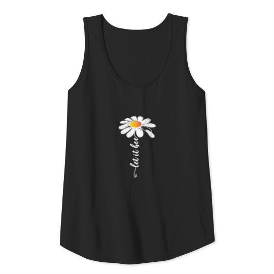 let it bee I cute bee shirt floral print bees Tank Top