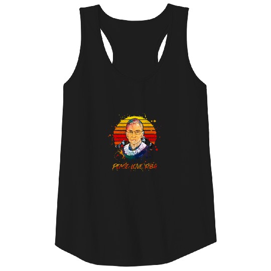 Ruth Bader Ginsburg peace love RBG Tank Top