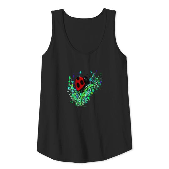 Ladybug Splatter Art Tank Top