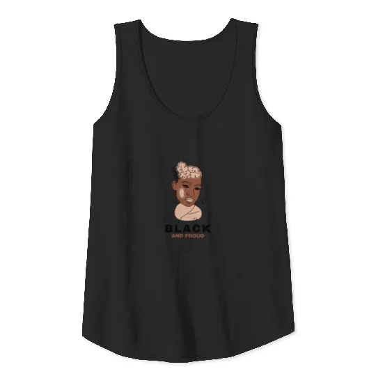 Black and Proud - Woman Sketch Tank Top