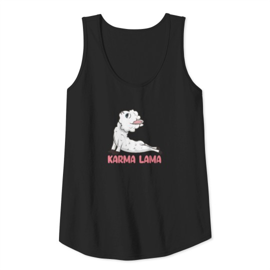 Yoga Karma Lama Alpaca Saying Llamas Tank Top