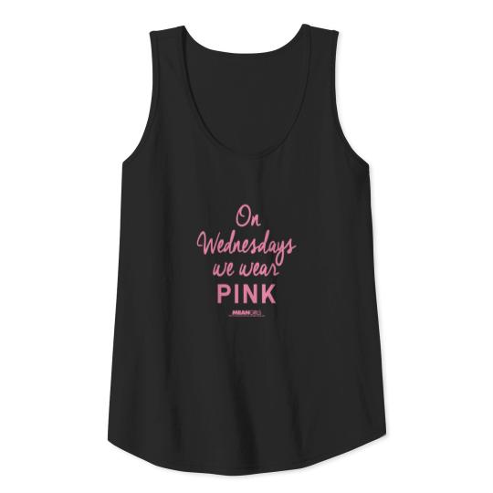 Mean Girls On Wednesdays We Wear Pink Script Tank Top
