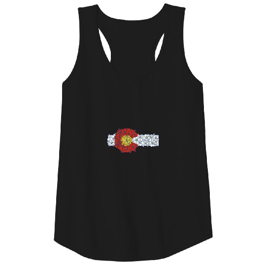 Retro Colorado Flag Columbine Flower ArtistiC Tank Top