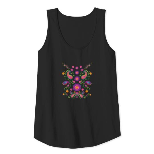 Boho Paisley Flowers Colorful Bohemian Tank Top