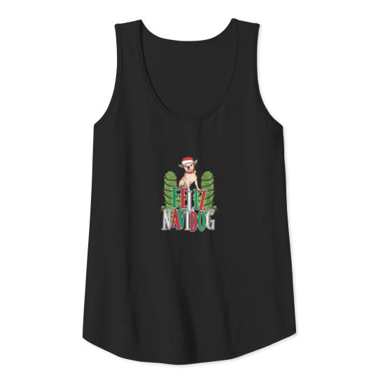 Feliz Navidad Dog Pun Navidog Christmas Tank Top