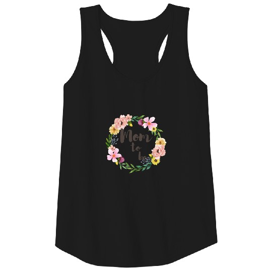 Mom to be family gift flowers Tank Top