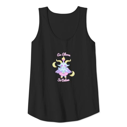 As Above So Below Kawaii Pastel Baphomet Satan Tank Top