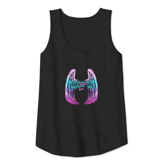 Funny Couple Small Angel Wings Selfie Gift Tank Top