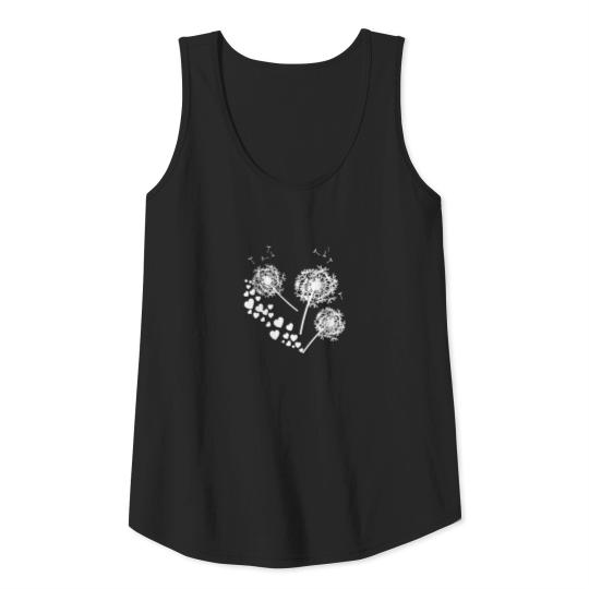 Dandelion Love floral print for women and children Tank Top
