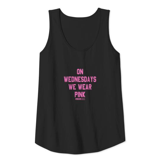 Mean Girls Pink On Wednesday Square Text Tank Top