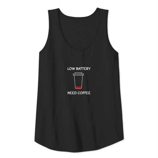 Low Battery Need Coffee - Programmer Software Tank Top