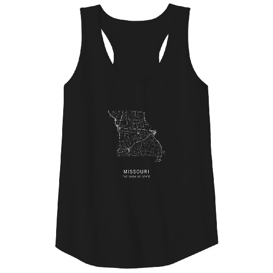 Missouri State Road Map Tank Top