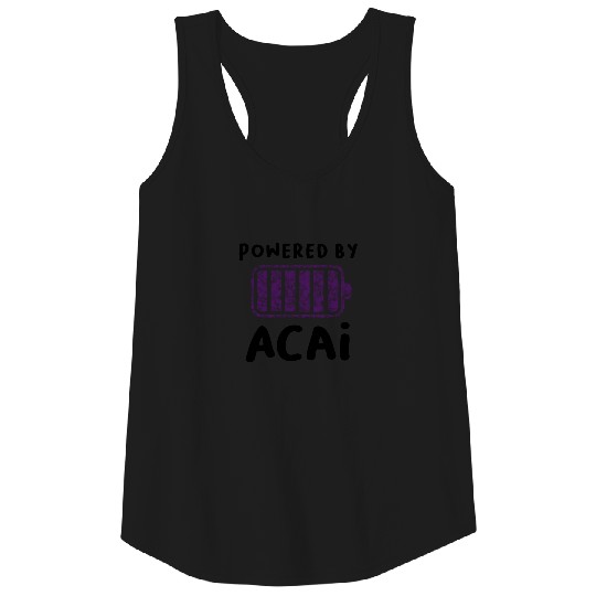 Powered by Acai Berry Superfood Vegan purple Tank Top