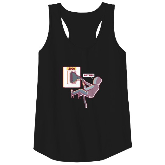 Clothideus Just End 2020 NYE Festive Party Funny Tank Top