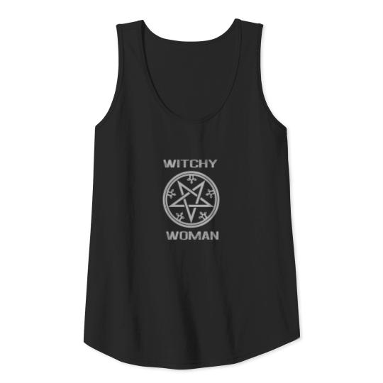 Witchy Woman Wiccan Pentagram Tank Top