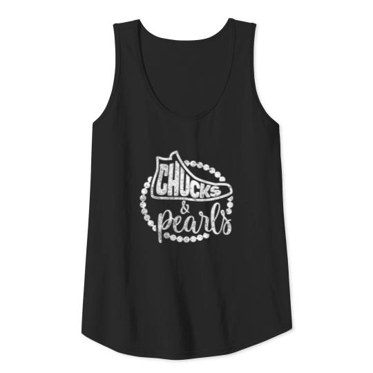 Chucks and Pearls tshirt Kamala Harris 2021 Long S Tank Top