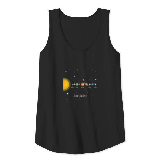 Solar System Realistic Space Planets Science gift Tank Top