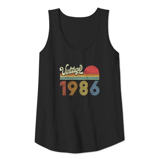 1986 Birthday Gift Vintage Born Made 1986 Retro Su Tank Top