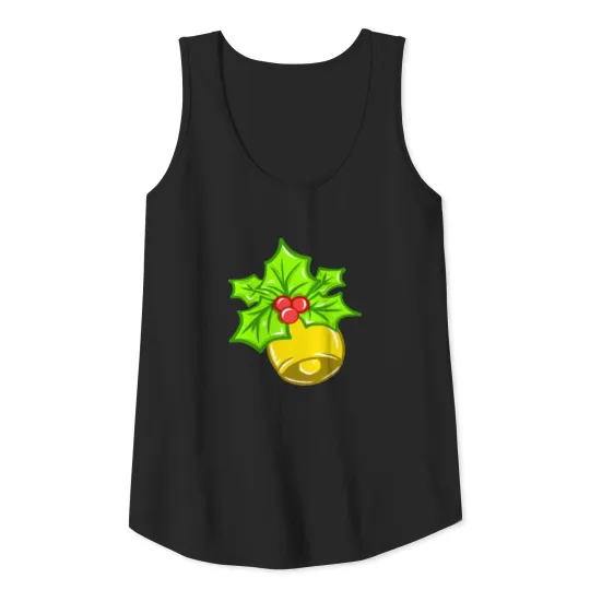 Christmas Mistletoe Bell Tank Top
