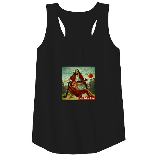NOT TODAY SATAN JESUS CROSSOVER BASKETBALL ART Tank Top