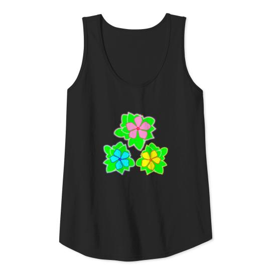 Discover Flowers - 3 Colored flowers Tank Top