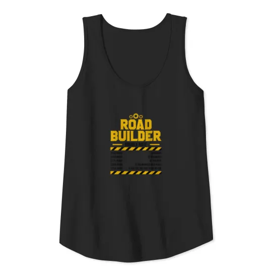 Asphalt Paving Road Construction Road Worker Tank Top