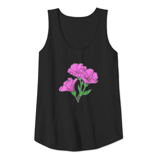 Pink Lily floral Hand Drawn Gardening Gift Tank Top