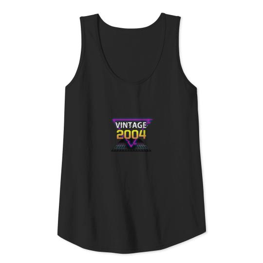 Discover Vintage 2004 Retrowave Birthday Gift Tank Top