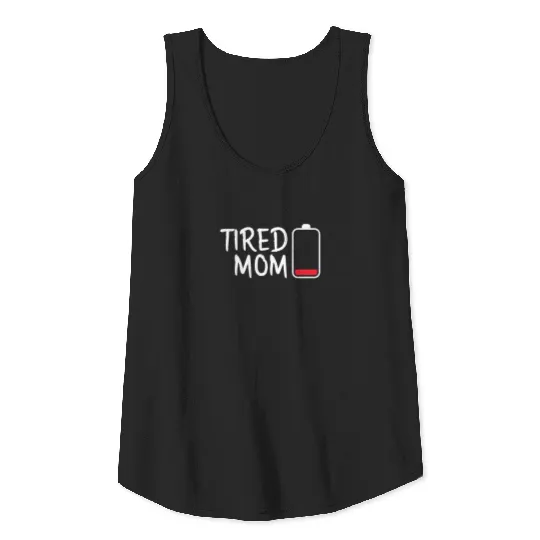 TIRED MOM (BLACK) Tank Top