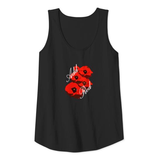 Add Red Poppies Beautiful Flowers Bloom Tank Top