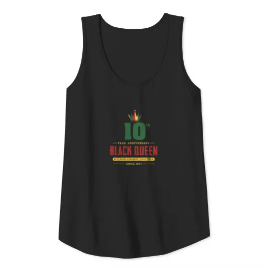 10th Anniversary Black Couple Black Queen 2011 Tank Top