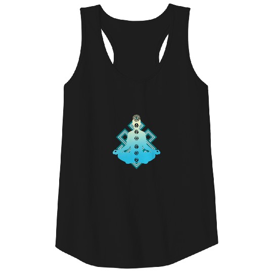 Chakras Louts Meditation Buddhism Zen Tank Top