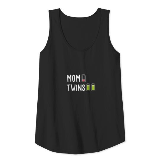 Tired Twin Mom Low Battery Charge Womens Tank Top