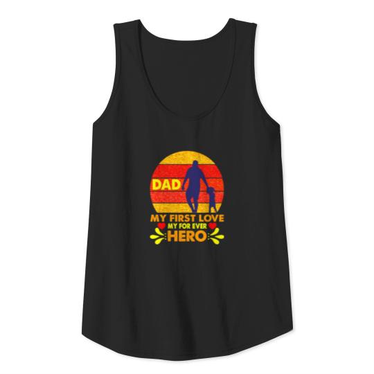 dad hero love father day daddy vocation gift idea Tank Top