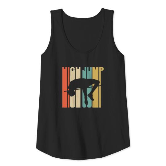 Retro 1970'S Style High Jump Track And Field Gift Tank Top