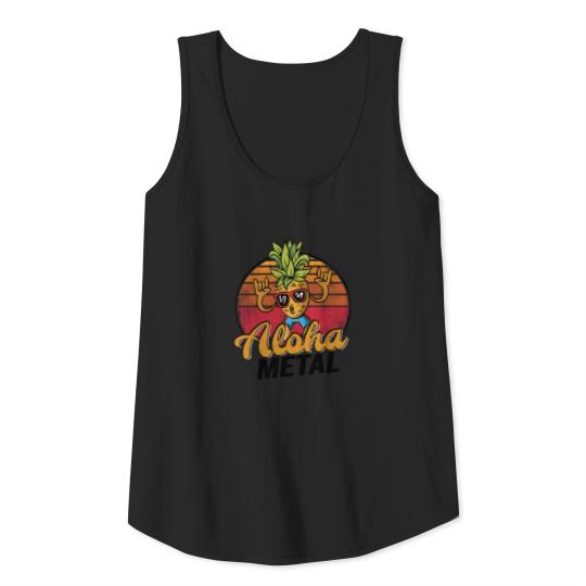 Aloha Metal Hawaii Vintage Death Metal Pineapple Tank Top