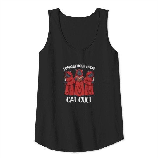 Discover Support Your Local Cat Cult Funny Occult Gift Tank Top