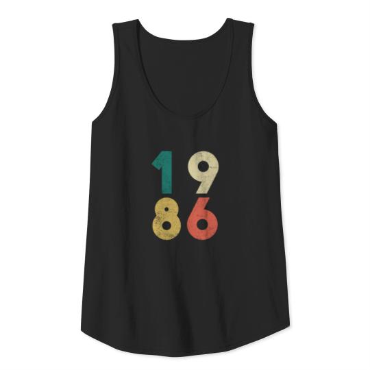 1986 Vintage Birthday Retro Tank Top