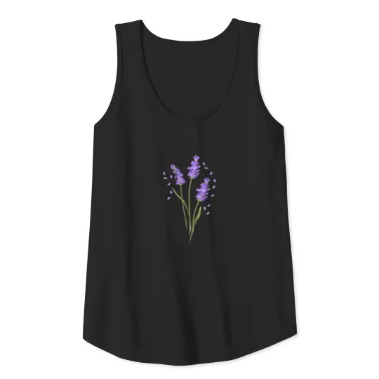 Flower Purple Lavender Summer Flower Gift Idea Tank Top