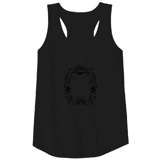 Mistletoe Christmas wreath Tank Top