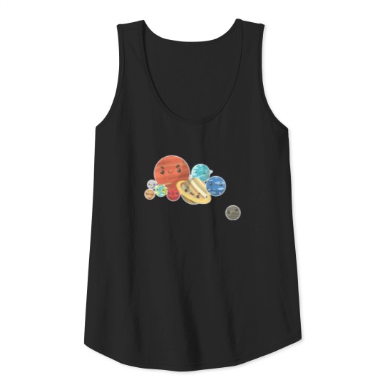 Pluto planet space science stars Tank Top