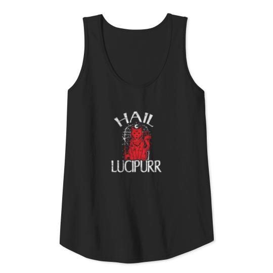 Hail Lucipurr - Funny Cat Owner and Satan Lover Tank Top