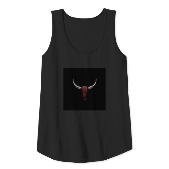 Red Cow Skull #2 Tank Top