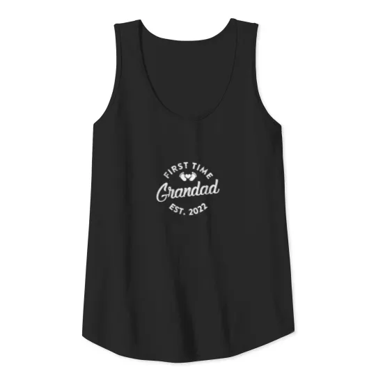 First Time Grandad Est 2022 Funny New Grandad Gift Tank Top