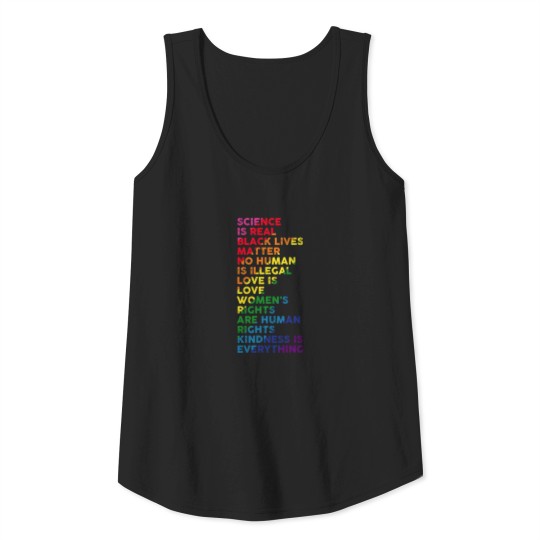 Gay Pride Science Is Real Black Lives Matter Love Tank Top