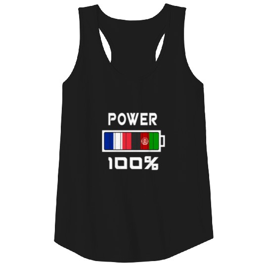 Afghanistan and France power 100% Tank Top